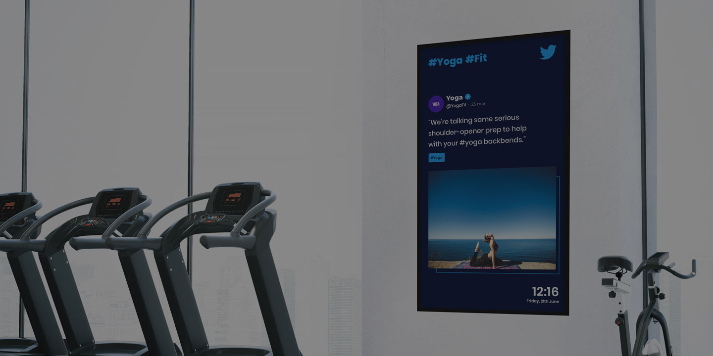 digital signage gym fitness